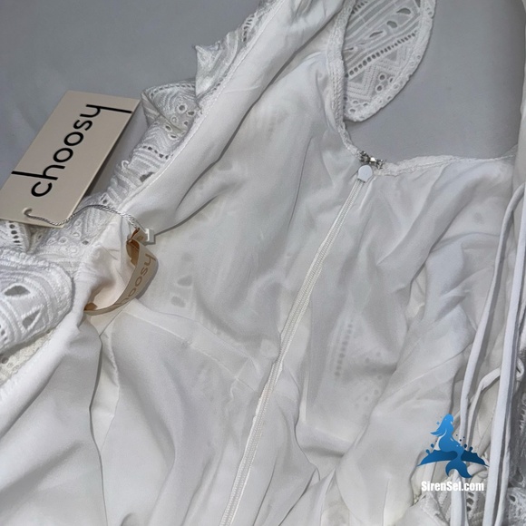 1156 NWT Choosy Riviera Romper – Size S – White - Picture 8 of 16